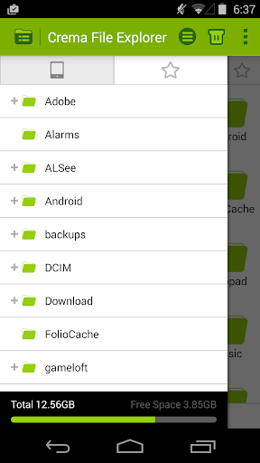 Android application Crema File Explorer(+Clouds) screenshort