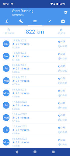 Screenshot of Start Running for Beginners