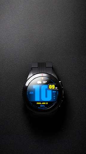 Android application Blue Weather Big Digital VS38 screenshort