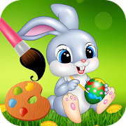 Easter bunny egg coloring book  Icon