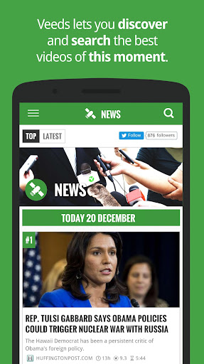 Android application Veeds - Trending Video screenshort