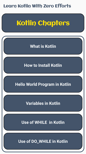 Learn Kotlin with Zero Efforts Screen 2
