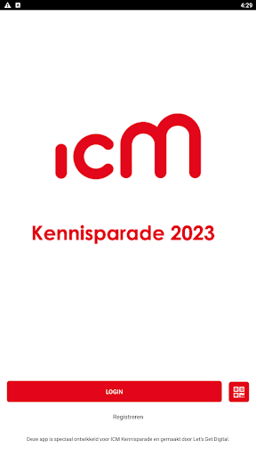 Android application ICM Kennisparade 2023 screenshort