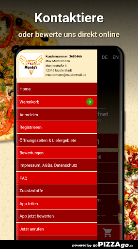 Mondos Pizzaservice Backnang Screen 3