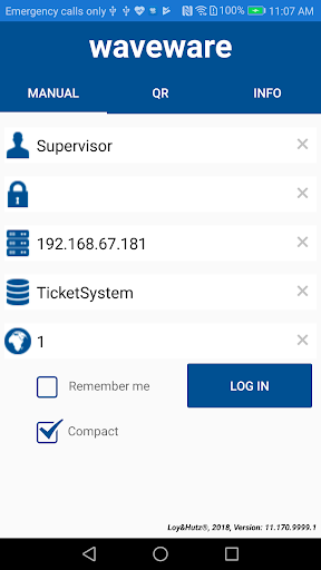 Android application waveware® MOBILE screenshort