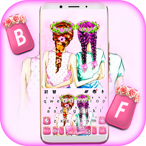 Floral Best Friends Keyboard T logo