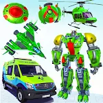 Cover Image of Download Ambulance Robot Car War Games  APK