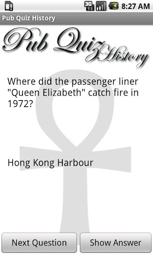 Pub Quiz History Screen 2