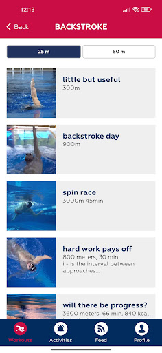 Swim Training Screen 3