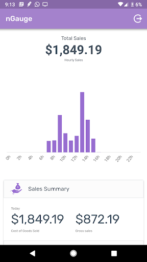 Android application retailcloud nGauge screenshort