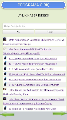 Android application Palmiye Mevzuat (Demo) screenshort