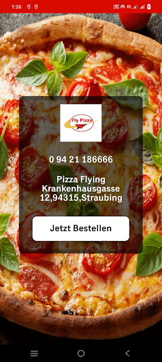 Android application Fly Pizza Service screenshort