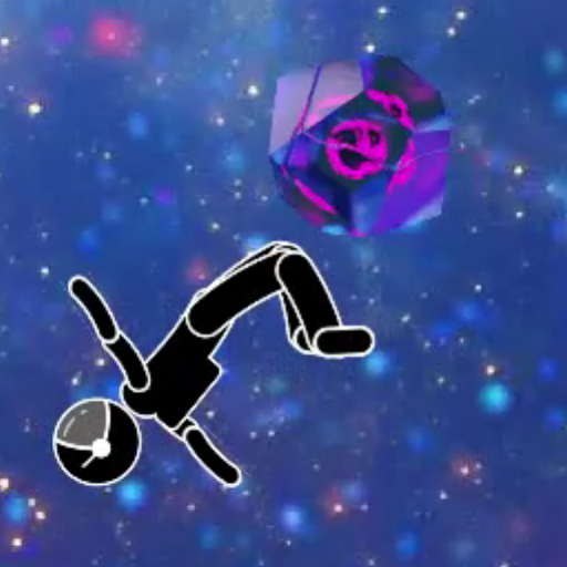 Astronaut Stickman in a Space logo