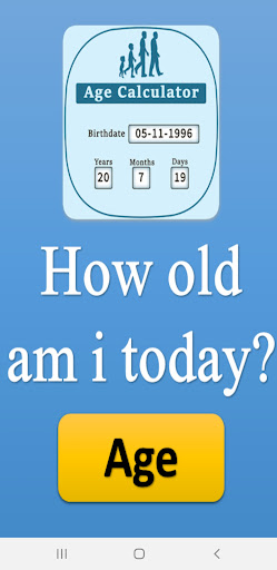 Android application Age Calculator screenshort