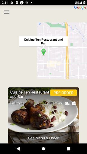 Android application Cuisine Ten Restaurant and Bar screenshort