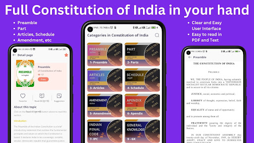 Android application Constitution of India - Guide screenshort