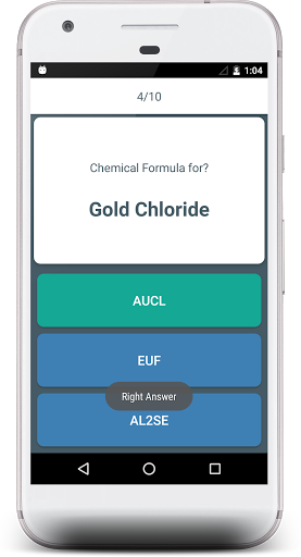 Chemical Compound Formula Quiz Screen 2