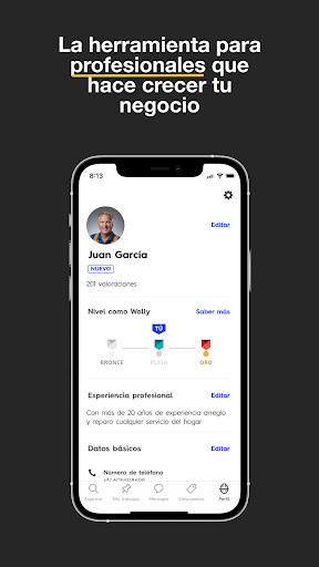 Android application Wolly Pro | Capta clientes screenshort