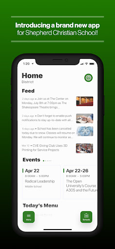 Android application Shepherd Christian School screenshort