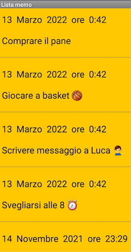 Memo - Promemoria Screen 3