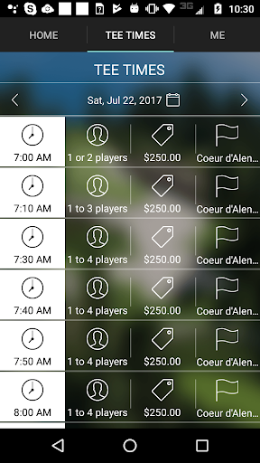Coeur dAlene Resort Tee Times Screen 3