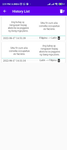Filipino To Latin Translator Screen 3