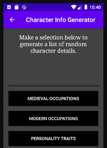 Lore Forge Writer Generators Screen 2