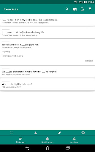English Words Notifications