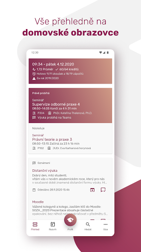 Android application Univerzita.app screenshort
