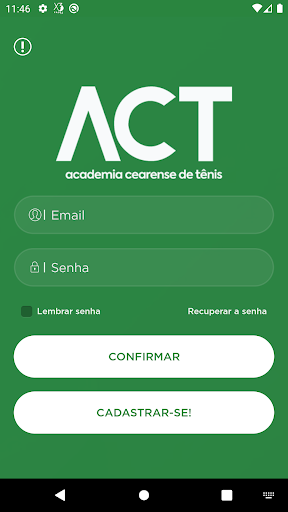 Android application Academia Cearense de Tênis screenshort