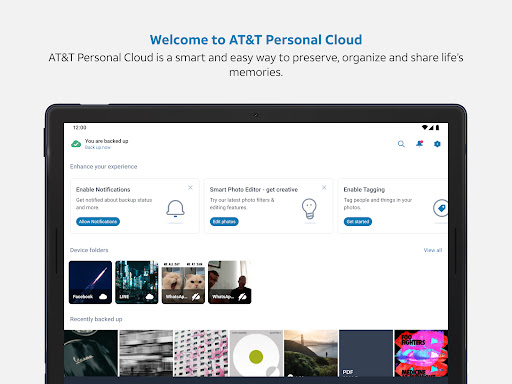 Screenshot of AT&T Personal Cloud