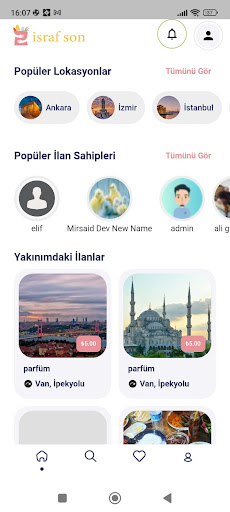 Android application İsrafson screenshort