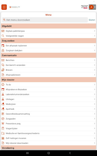 Mijn Dossier Amsterdam UMC screenshot 7