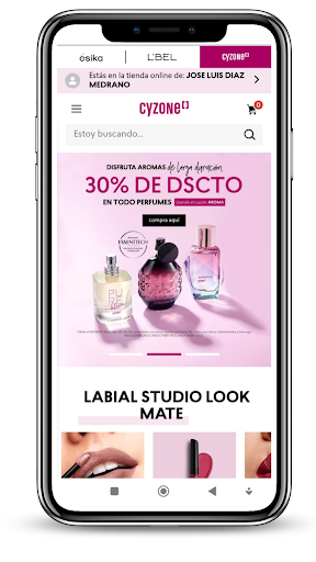 Android application cyzone Tienda Online screenshort