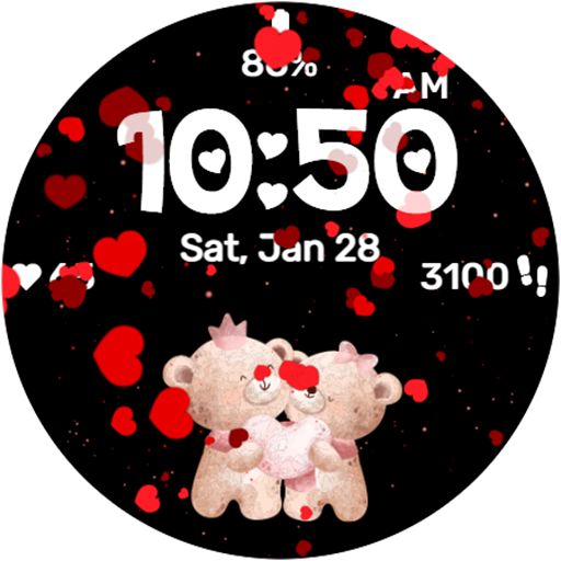 Falling Hearts Animated Laai af op Windows