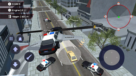 Flying Car Police Game