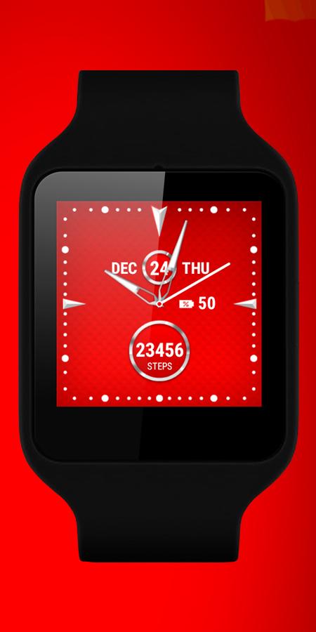 Android application Watch Face Red Art screenshort