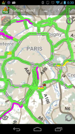 Android application TrafficInfoGrabber screenshort