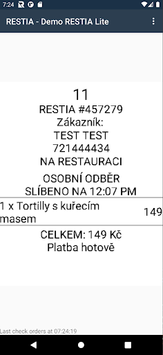 Android application RESTIA Terminal screenshort