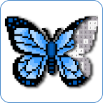 Pixel Art Butterfly Game