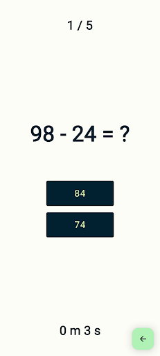 Super Calc : Mental Arithmetic Screen 2