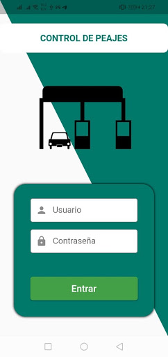 Android application Control de peaje alfa screenshort
