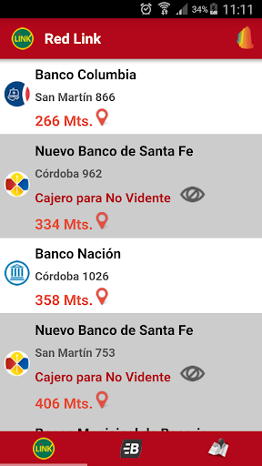 Android application Cajeros Automáticos Rosario screenshort