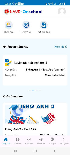 LMS NAUE Online Screenshot