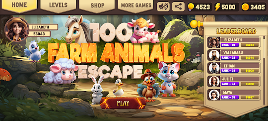 PG Escape : 100 Farm Animals
