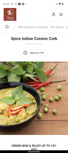 Android application Spice Indian Cuisine Cork screenshort