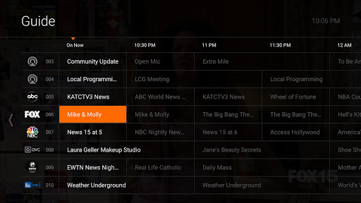 Screenshot of ConnecTV powered by LUS Fiber.