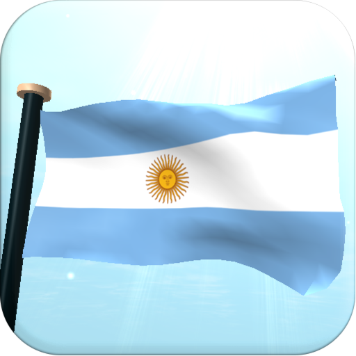 Argentina Flag 3D Wallpaper logo