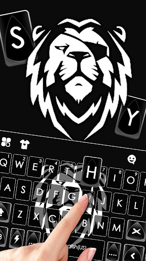 Wild Lion Black Keyboard Theme Screen 2