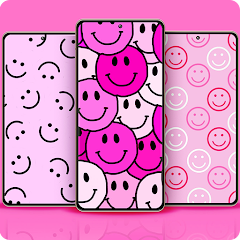 Pink Smiley Sticker for Sale by vonkhalifa15  Cute patterns wallpaper,  Preppy wallpaper, Cute galaxy wallpaper